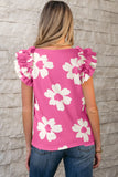 Round Neck Ruffled Sleeve Top DJPT