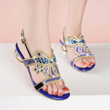 Women's Summer 2025 New Bohemian Water Diamond Sandals Are Comfortable And Anti-Slip Outside Wearing Flat-Soled Women's Sandals High Quality Shoes