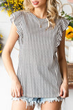 Striped Round Neck Blouse DJPT