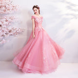 Colorful Bright 2025 New Pink Three-Dimensional Flower Bridal Wedding Dress Wedding Toasting Spring