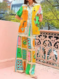 Print Shirt and Pants Two-Piece Set DJPT