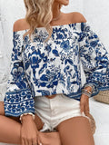 Printed Off-Shoulder Blouse DJPT