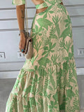 Size Cutout Off-Shoulder Printed Maxi Dress Plus Size DJPT