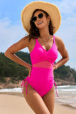 Ruched V-Neck One-Piece Swimwear DJPT