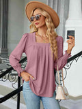 Neck Puff Sleeve Blouse DJPT