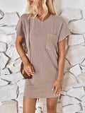 Round Neck Short Sleeve Mini Dress DJPT