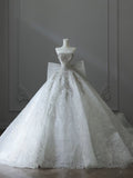 Ball Gown Strapless Sequin Long Wedding Dresses Brides Dress S3858 HZ0628