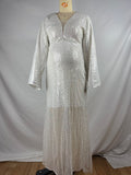 Belly Friendly Sequin Mermaid V-neck Dolman Sleeve Babyshower Maternity Maxi Dress Maternity
