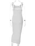 3D Line Backless Back Slit Bodycon Elegant Baby Shower Maternity Maxi Dress Maternity