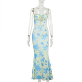 Flowers Sweetheart Neckline Cute Maternity Maxi Dress Maternity