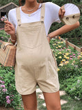 Pockets Buttons Adjusted Daily Casual Fashion Waist Overall Pants Maternity Jumpsuit Maternity