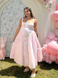 Tank A-line Elegant Maternity Baby Shower Maxi Dress Maternity