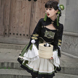 Design Kung Fu Rolling Chinese Style Improve The Chinese Elements Of The Women's Coat Dress Dress Set 6663