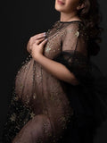 Independent Design Pregnant Woman Sexy Lace Pregnant Woman Photo Studio Photo Clothes Champagne Maternity
