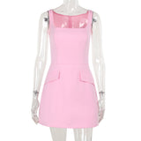 Autumn 2025 New Packed Ass Short Dress Little Flavender Style Elegance Style Sling Dress DJPT