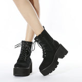 Zipper Martin Boots Thick-Bottomed Front With British Wind Korean Version Of Women's Goosebic Panel Explosive Shoes High Quality Shoes