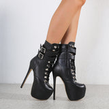 Punk Fan Boots Water Table Super High And Fine And Boots Women Boots Women Boots High Quality Shoes