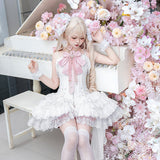 Jam Sauce Original Butterfly Ribbon Lolita Neck Dress Skirt Shorts Set 7268