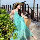 Fairy Temperament Sleeveless Dress Women's Summer 2025 New Loose Seaside Resort Style Long Skirt