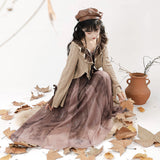 Design Desert Withered Butterfly Chinese Style Improvement Han Elements Of Women's Top Dress Suit 6917