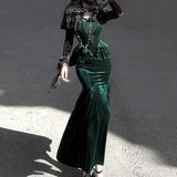 Teased Original Dark Forest Lolita Girl Lolita Top Fishtail Dress Daily Cute Set 7178