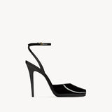 Square Head Small Fish Mouth With Thin High Heel Show Patent Sandals Large Size Stumbling Women's Shoes High Quality Shoes
