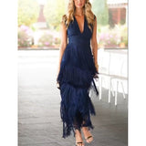 Women's New Mesh Cake Skirt Sling High-Rise Dress Dress Dress HZ0628