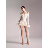 Natai Shoulder Small Design Embroidery Heavy Industry Ribbon Exquisite Thin Dress