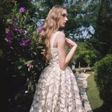 2025 Three-Dimensional Leaf Embroidery Dress 2024 Sling Dress Skirt