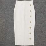 And Winter New Waist Slim Half Skirt Fashion Slit Buckle Long Skirt Slim Bandage Nepotism