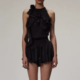 Side Flowers With Short Tops To Repair Sleeveless Neck Vest 2024 New