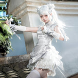 Teased Original Silver Moon Lolita Female Lolita Apron Trouser Dress Everyday Cute Set 7126