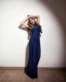 Spring And Summer Skin Retro Shawl Folding Feeling Straight Dress LX0139