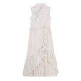 White Moonlight New Chinese Style Daily New Top Dress Autumn And Winter Set X166