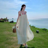 Dress Women's Summer 2024 New Small Design Sensational Tea-Smited Dress