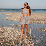 Holiday Style Sexy Bare Back Vest Casual Dress Casual Suit 2025Ins Summer New Women's Clothing DJPT