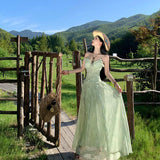 Holiday Wind And Flowers Hanging Dress Fairy Summer Dress Design Super Fairy Temperament Long Dress