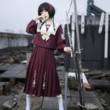 Morning Bell Bunnies Drum JK Uniform Skirt Basic Orthodox Sailor Suit Academy Style Set 6478