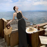 Bali Beach Beach Dress Women 2024 Summer New Sexy Bare Back Hanging Dress