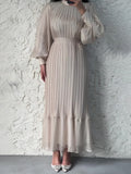 Temperament Light Style Women's Spring New Dress Long Folds