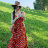 Bo Oat Hanging Dress Xinjiang Tourism Wearing Retro Dress Holiday Dress Woman Summer