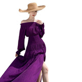 High-End Feel Shoulder-To-Shoulder Holiday Skirt Women's Summer Sexy Waist A-Shaped Long Skirt Thai Beach Skirt