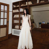 Sanguan / Summer Simple Classical Cold Fairy Lace Lace Dress Half Dress Set