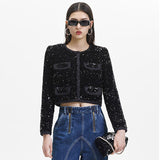 Temperament Famous Luminary Long-Sleeved Jacket 2025 New Autumn Match French Small Scented Blouse Top Beauty Coat