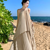 Holiday Dress Large Bare Back Dress To Take Pictures Travel Wearing Sexy Fairy Suit Dress