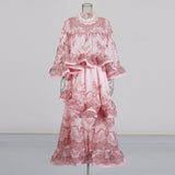 French High-End Heavy Industry Lotus Leaf Design 2025 Summer New Shirt Skirt Print Set Woman