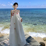 Suspension Dress Women's Summer 2024 New Small Design Sensational Tea-Smited Long Dress