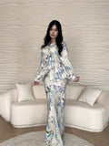 2025 New Goddess Fan Fashion Temperament Famous Silk Comfortable Set