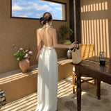 Bali Beach Beach Dress Women 2024 Summer New Sexy Bare Back Hanging Dress
