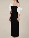 Style Dress Spring 2025 New High-End Perspective Mesh Bow Bow Dress Dress